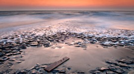 North Sea coastline sunset