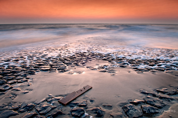 North Sea coastline sunset