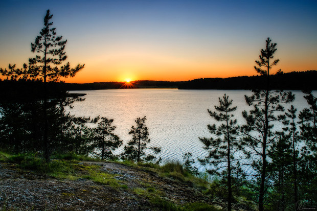 sunset at farstanäs